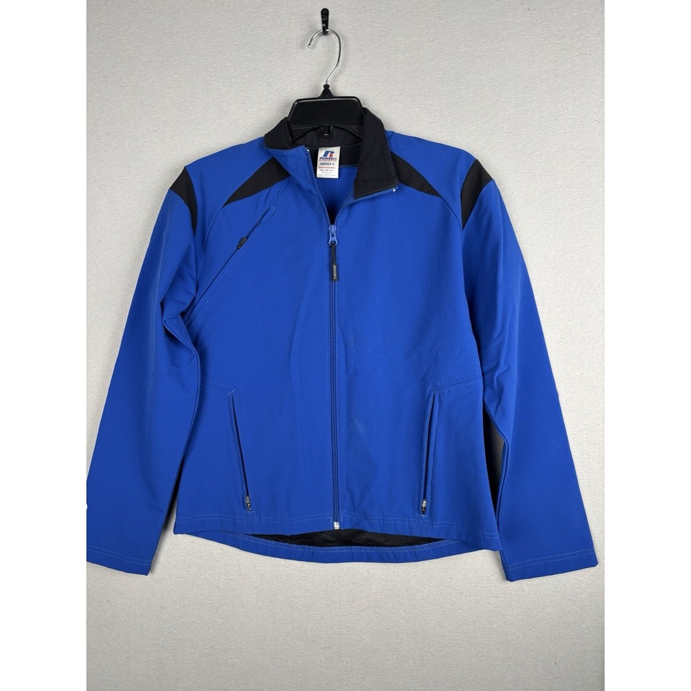 Vintage Russell Athletic Jacket Women's S Small Blue Misses Full Zip Nylon 3768
